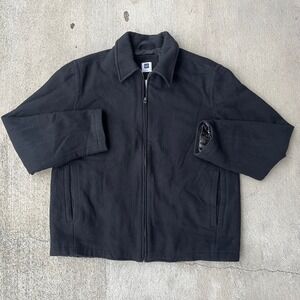 VTG GAP Mens Black Full Zip Quilted Lined Jacket Size Medium